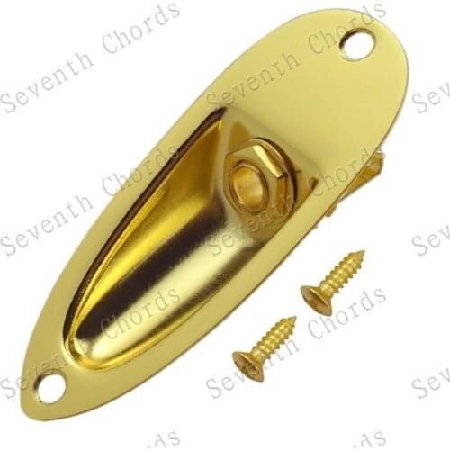1pcs 6.35 Guitar Jack 1/4 Output Input Socket With Boat Style Jack Plate for Electric Bass guitar accessories parts 3colors
