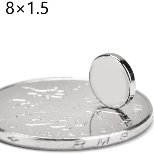 1000 pcs Strong Round D i a. 8 mm x 1.5 mm N 35 Rare Earth Neodymium Magnet Art Craft Fridge Neodimio Imanes