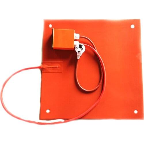 110V 1000W 400*400*1.5mm CR-10S4 3D Printer Heat Plate adhesive 1 side digital thermostat on wire1000mm lead wire