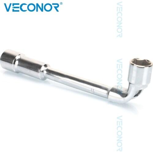17mm L Type Angled Socket Wrench Spanner With Thru Hole Chome Vanadium