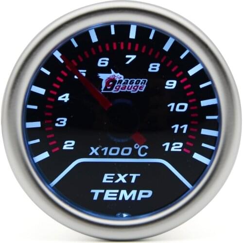 2" 52MM Universal Exhaust Gas Temp Car Gauge 200-1200C Meter Auto White LED