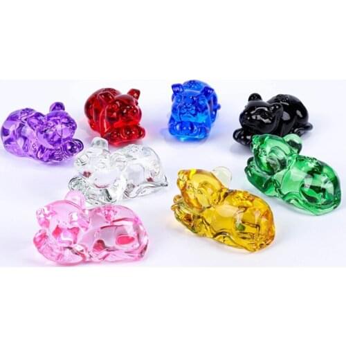 High Grade Lucky Rat Mouse Statue Figurine Mouse Tiny Crystal Figurines Clear Mini Glass Art Pet Animals Gift Home decorate