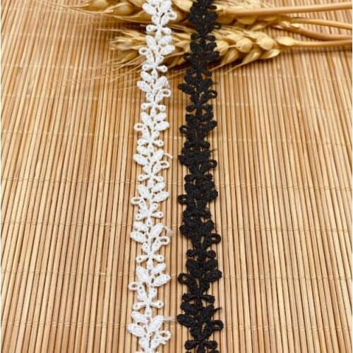 1Yard Width:1.1cm Polyester Floral Lace Water-soluble Clothing Lace Ribbon Sewing Accessories(SS-2105)