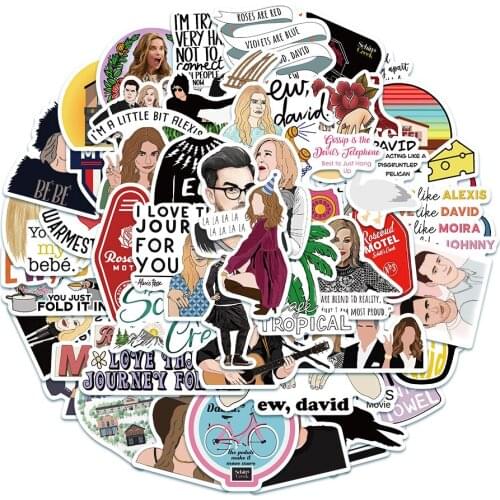 10/52pcs Classic TV Series Comedy Schitts Creek Sticker Pack For DIY Motorcycle Phone Skateboard Laptop Guitar Decal Stickers