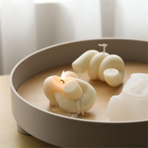 2021 Diy Small Rope Knot Candle Silicone Mold Small Group Scented Silicone Mold For Baking Candle Making Home Decoration