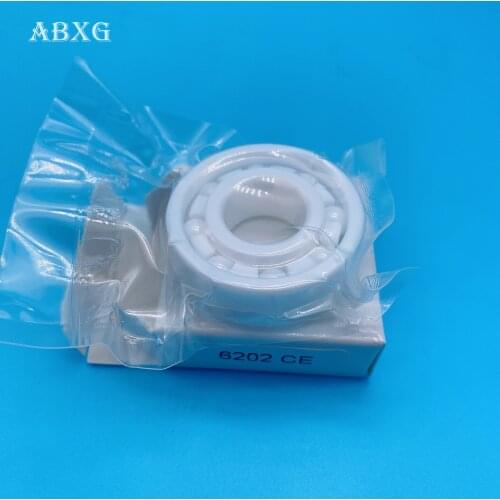 6202 full ZrO2 ceramic deep groove ball bearing 15x35x11 mm 15*35*11 mm