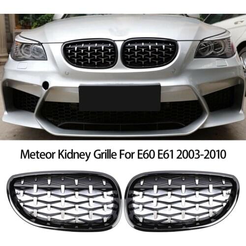 Front Bumper Kidney Grill Diamond Grille for BMW E60 E61 5Series 550I 535I M5 2003-2010 Meteor