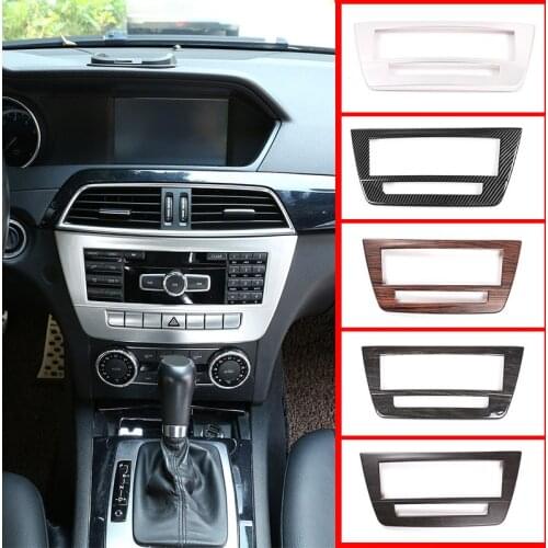 For Mercedes Benz C Class W204 2011 2012 2013 5 Colour ABS Car Center Console CD Decoration Frame Trim Interior Accessories