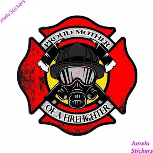 Rescue Fireman Department Car Stickers and Decals Suitable For VAN RV SUV Bumper Truck Yacht Waterproof Fine Decal KK13x13cm