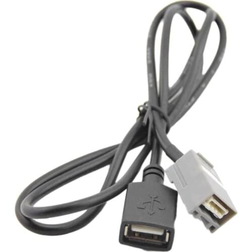 Car 90cm USB Female Port Cable AUX Adaptor Fit for 2008+ Onwards Honda Civic CR-V Accord