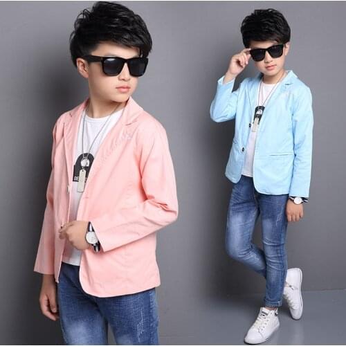 Boy blazers casual jacket spring and autumn big children clothes for 5-13 years kids fashion boys suits outerwear clothes