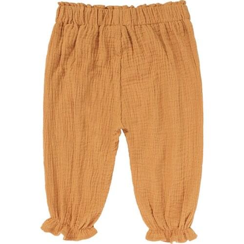 2021 Summer Clothing Cotton Linen Pants Boys Girls Kids Clothes Elastic Waist Lantern Trousers Toddler Baby Children Harem Pant