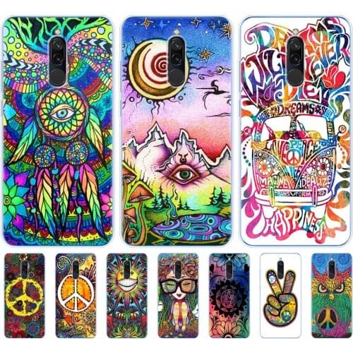 Case For redmi 8a 8 Case redmi note 8 9 PRO 8T 9S Case For xiaomi mi NOTE 10 PRO 9 lite POCO F2 Pro Hippy Hippie Psychedelic Art