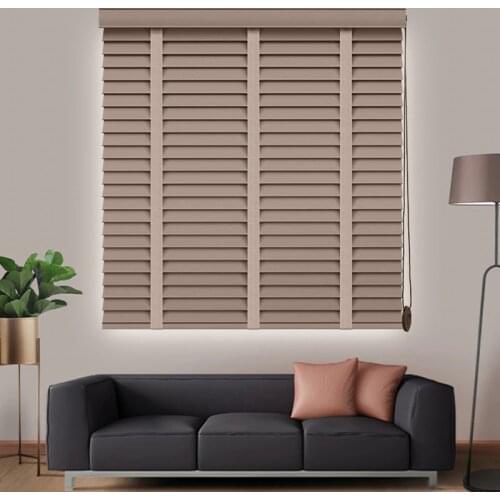Wood Blinds 50mm Slat Real Basswood Shutter Customized Size Window Wooden Venetian Blinds Shutter For Home Decoration