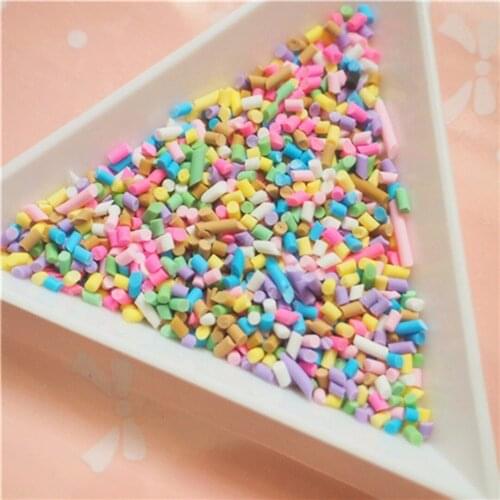 JX-LCLYL New 50g 2-6mm Fake Sprinkles Faux Chocolate Topping Candy Flakes Polymer Clay