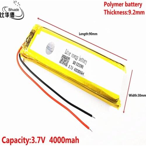 Good Qulity 3.7V,4000mAH 923090 Polymer lithium ion / Li-ion battery for tablet pc BANK,GPS,mp3,mp4