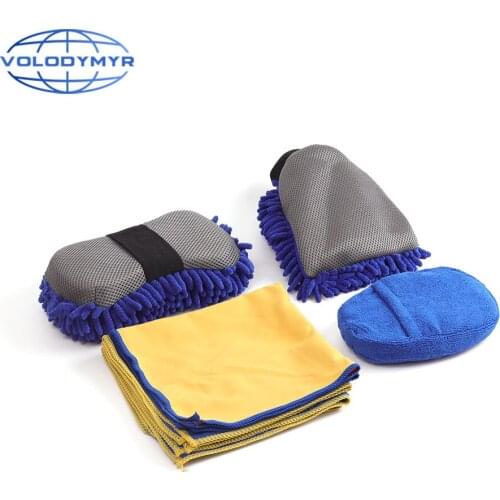 Car Cleaning Kit 6pcs/kit Accessories Including Microfiber Towel Wash Mitt Sponge for Detailing Carwash Washing Clean Tools