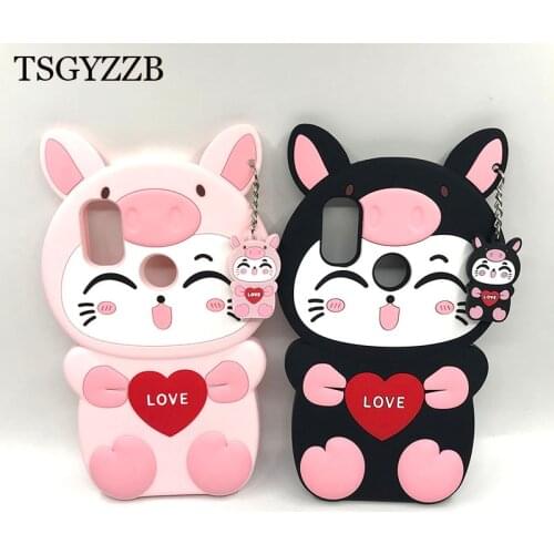 Cute Silicone Phone Case For Xiaomi Redmi Note 5 7 Pro 6 6A Y2 S2 Mi 6X Mi6x MiA2 A2 Case Cartoon Couples Animal Cat Cover