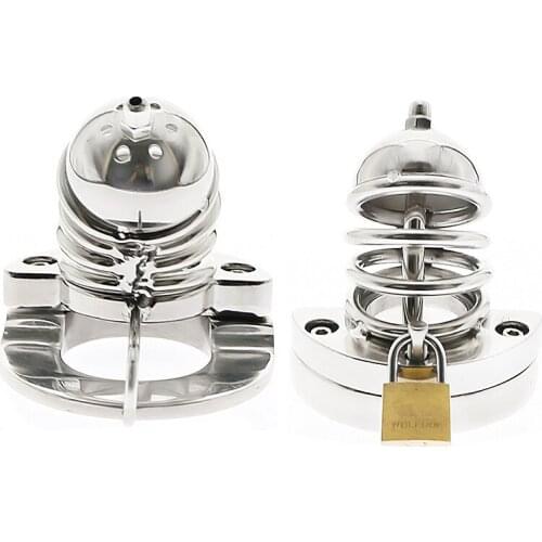 Cock Prison BDSM Stainless Steel Chastity Device Belt Bird Prison Metal Cock Cage Extreme Cock Lock Restraint Ring Sex Toy