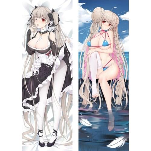 Newly Design Bilan Hangxian Anime Characters Sexy Maid Formidable Azur Lane Maid Wear Body Pillowcase Pillow Cover Dakimakura