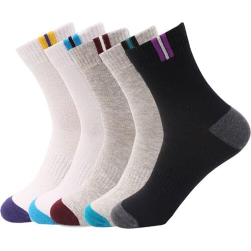 Big Size Cotton Socks Men Patchwork Color Black White Grey Casual Harajuku Crew Sock Summer Spring Autumn Style Plus Size 40-45