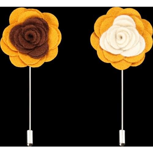 New Fabric Flowe Fashion Brooch Pin Long Needle Pins Sweater Corsage Shawl Shirts Collar for Women Fashion Jewelry Accessories