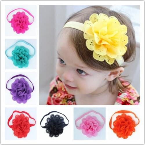 Baby girl headband Infant hair accessories clothes band flower newborn floral Headwear tiara headwrap hairband children Toddler