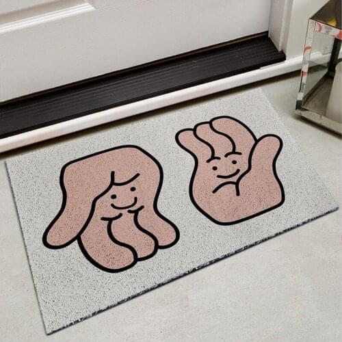 Cute Design Door Mat Carpet PVC Anti-slip Mat Living Room Mat Hallway Home Door Mat Custom Size Can Be Cut Entrance Mat Carpet