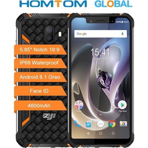 HOMTOM ZOJI Z33 Rugged Mobile Phone MT6739 1.3GHZ Quard Core 3GB 32GB 4600mAh 5.85Inch Dual sim Android 8.1 OTA OTG Face Unlock