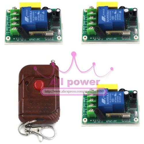 LED light controller 1 key RF wireless remote control device of high power 220V 30A