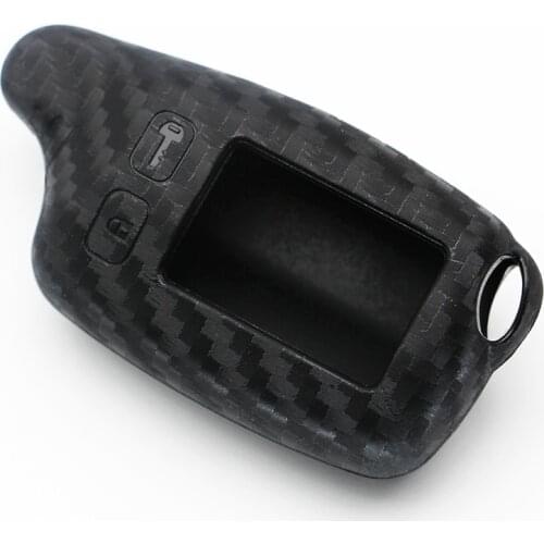 TW9010 Silicone Carbon Cover Key Case Shell Keychain Case For Tomahawk 9010 TW9030 lcd remote two way car alarm system