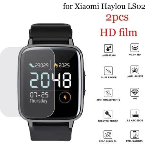 2pcs Screen Protector film Smart watch Haylou LS02 Ultra thin HD Protective Films For Xiaomi Haylou LS02 Watch Accessories