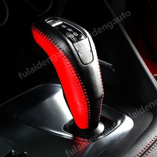 1pcs For Jaguar E-PACE 2018-2021 Interior Gear Shift Lever Knob Cover Shell Trim cover Leather Car accessories