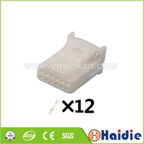2sets 12pin auto plastic cable housing plug wire harness connector with pins 1318774-1