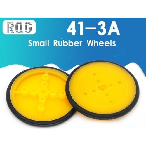 41-3A Small Rubber Wheels, Pulley, DIY Toy Wheels,41mm Diameter,Suitable for the 3mm axle