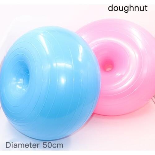 Balance Yoga Ball 50cm Inflatable Yoga Training Chair Doughnut Yoga Ball Seat Thickened Explosion-proof Ball Yoga Fitness Ball
