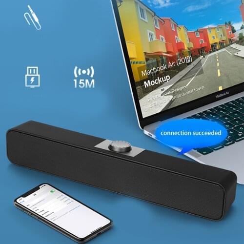 Bluetooth-compatible5.0 Speaker Small Kits USB Powered Dual Horns Volume Buttons