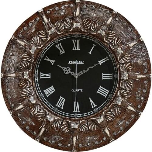 Large Creative Roman Wall Clock Metal Living Room Rustic Kitchen Wall Clock Big Vintage Nordic Relogio Home Decoration OO50WC