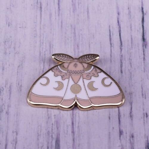 Moth Enamel Pin Needle Minder Witch pin Witchcraft and Wizardry brooch