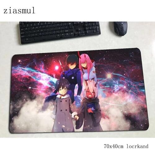 Darling in the franxx mousepad 700x400x3mm gaming mouse pad mat locked edge computer desk padmouse keyboard High-end play mats