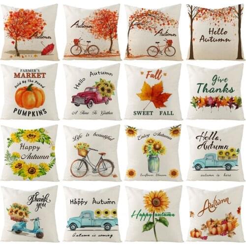 Pillow Cover Flower Leaf Print Pillow Cover Tear-Resistant Polyester Sofa Bedding Pillowslip Waist Cushion Pillow Case for Home