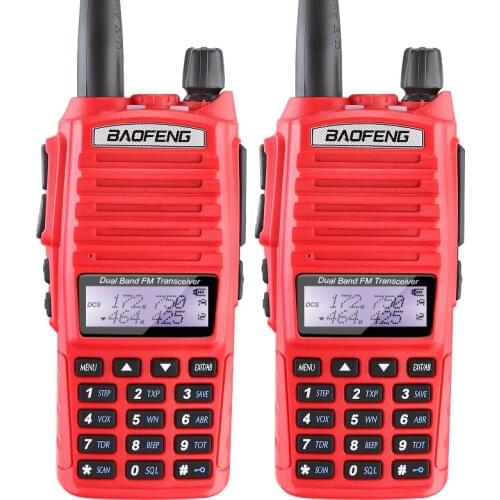 2PCS/LOT BaoFeng UV-82 5W Portable Walkie Talkie Amateur Radio Pofung Handie Talkie uv-82 Ham Radio Free Double PTT Headset
