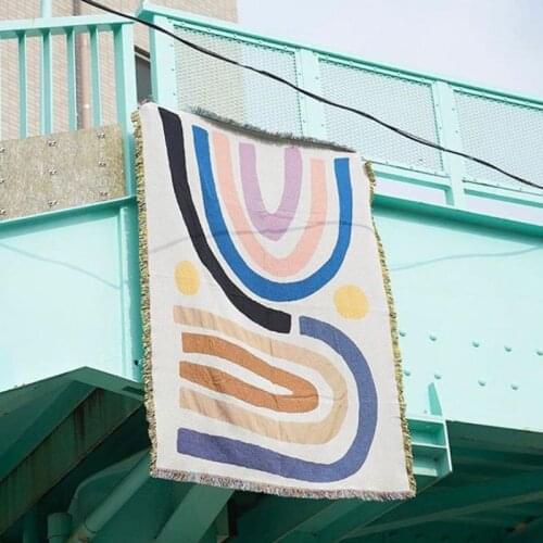 Casual Blankets Carpet Decoration Rainbow Carpet Sofa Leisure Carpet Original Tapestry Sofa Mat Throw Blanket Rugs