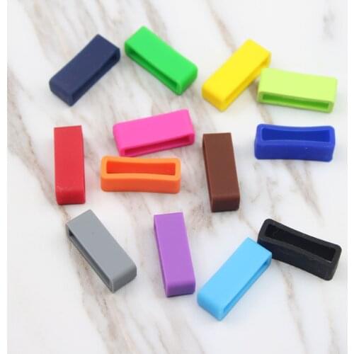 10pcs Rubber Watch Band Accessories 16mm 18mm 20mm 22mm 24mm 26mm 28mm 30mm Silicone Watch Strap Small Rubber Loop Holder Locker