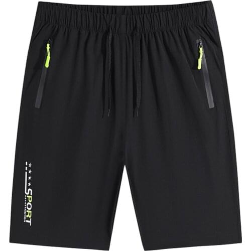 Shorts men M-7XL 8XL Summer new mens shorts Ice silk casual pants Quick-drying pants five points Fitness sweatpants short 2188