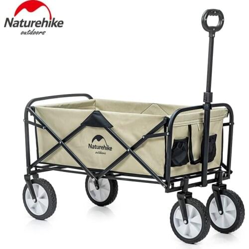 Naturehike 2019 New Arrive Foldable Outdoor Folding Trolley Portable Camping Picnic Trolley Car Adjustable Length Light Trolley