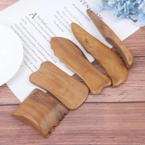 1pcs Sandalwood Gua Sha Board Massage Scraper Guasha Plates Slimming Guasha Body Care Massage Tool For Back Arm SPA Therapy Tool