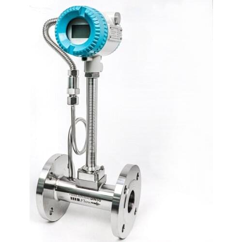 Superheated Vapor Flow Meter DN100 Flange Connection Vortex Steam Flow Meter DC24V 4-20mA
