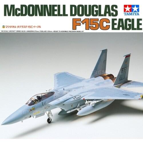 Tamiya 61029 1/48 Mcdonnell Douglas F15C Eagle Assembly Plane Model Kits Hobby Collection Plastic Toys Fighter DIY