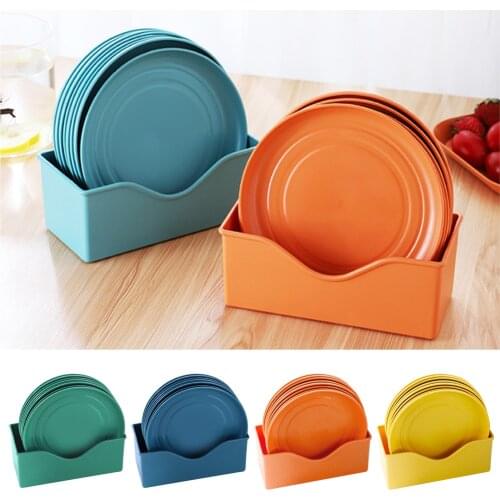 8pcs Tidy Tableware Practical Spit Bone Dish Solid Color Household Fruit Snack With Storage Tray Home Kitchen PP Lightweight